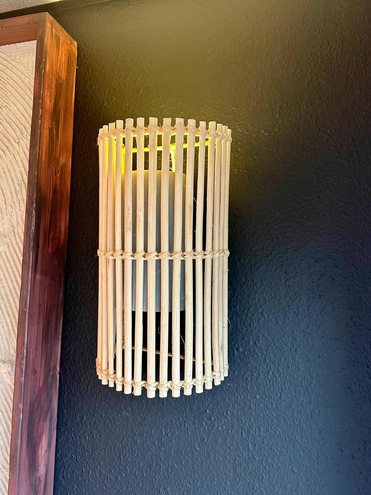 Rotan wandlamp L