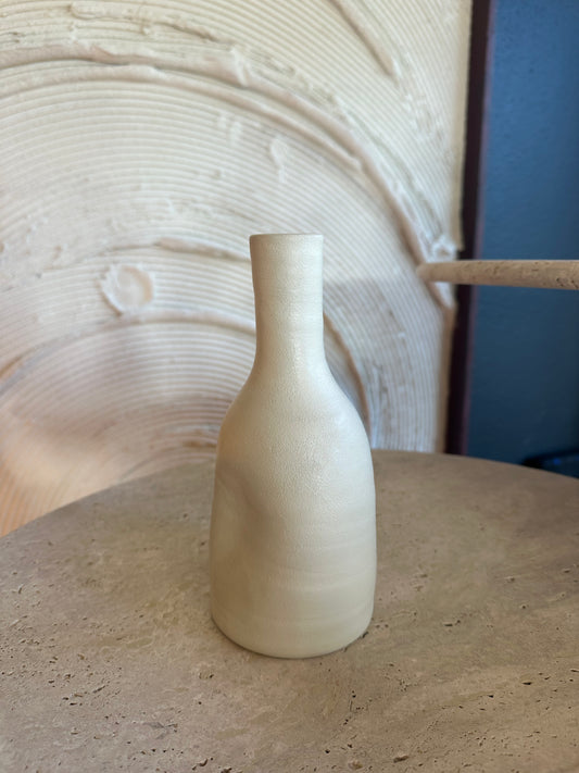 Witte tadelakt fles M